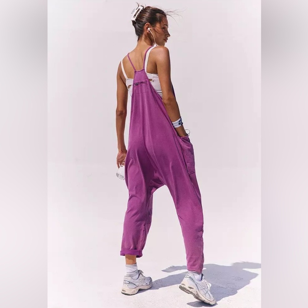 NWT Free People Movement Hot Shot Onesie in Deep Mulberry M - Picture 3 of 9